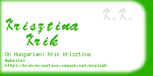 krisztina krik business card